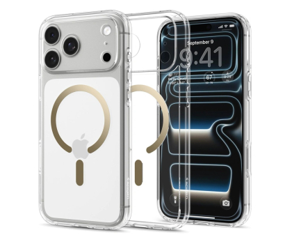 Etui ochronne do smartfonów Spigen Ultra Hybrid MagSafe do iPhone 18 Pro/17 Pro (clear gold)